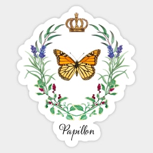 Papillon Monarch Butterfly Flower Garden Cottagecore Gardener Sticker